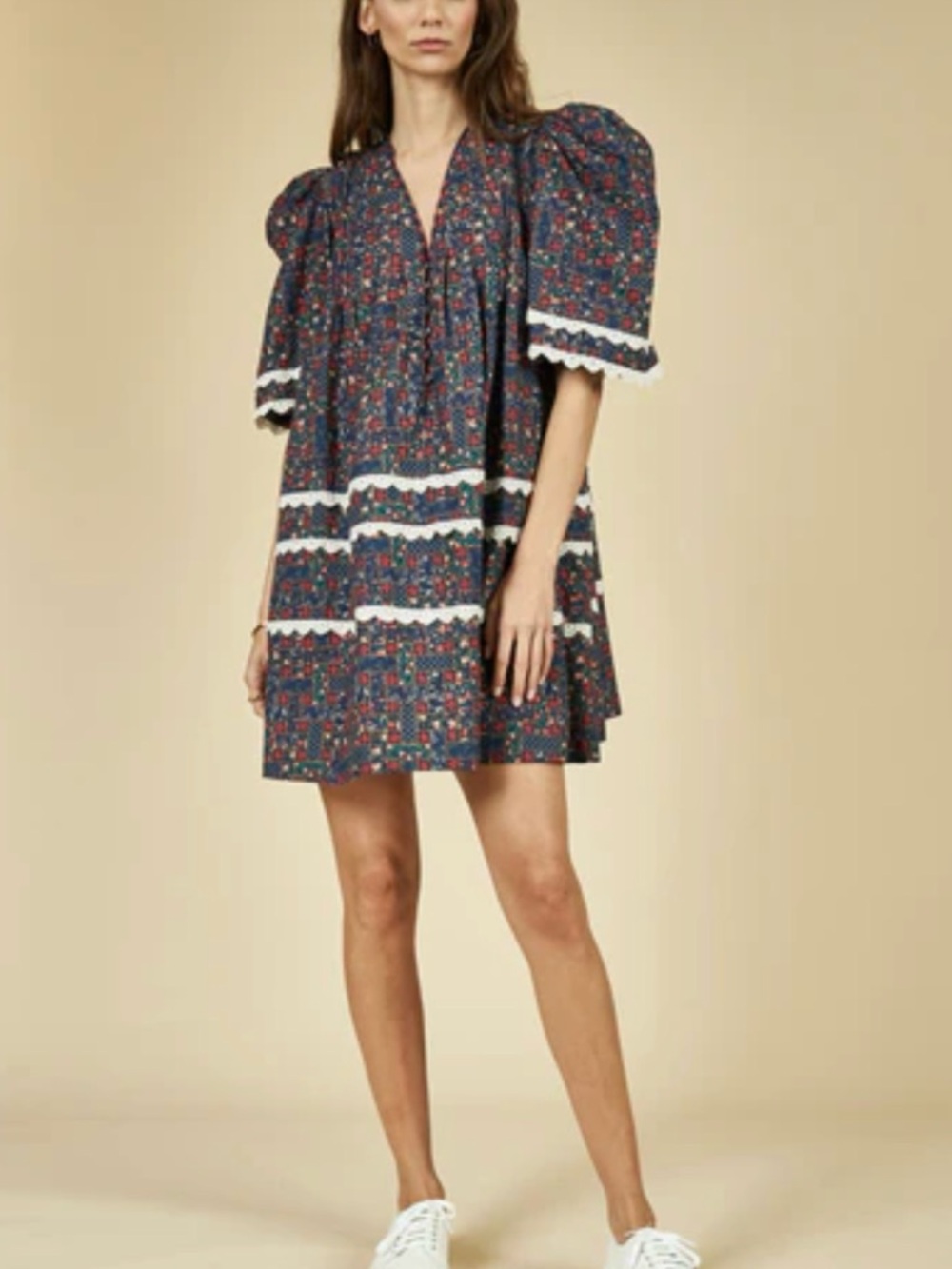 Hunter Bell Jenkins Dress in Navy Floral